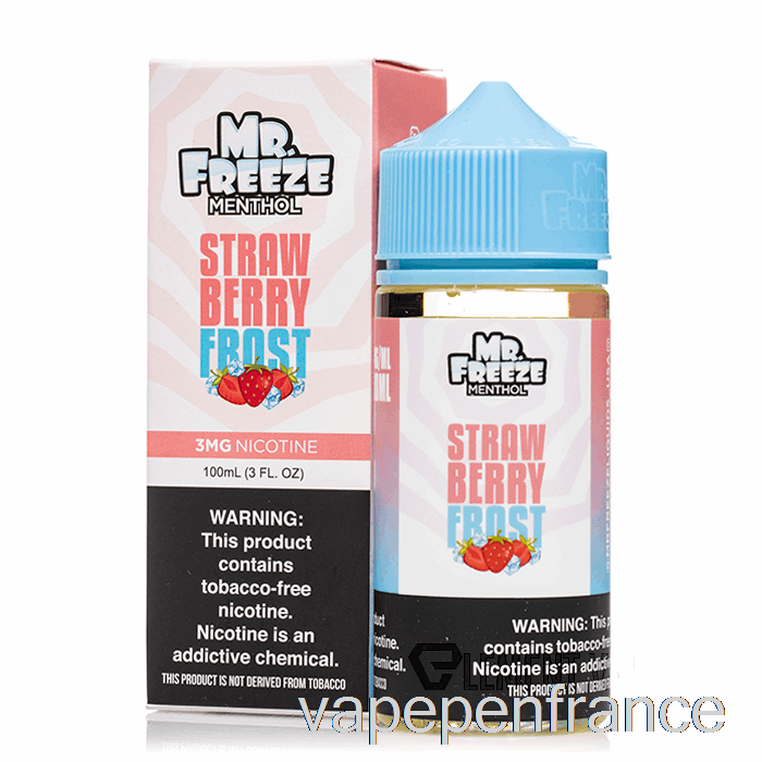 Gel Aux Fraises - Mr Freeze - Stylo Vape 100 Ml 3 Mg